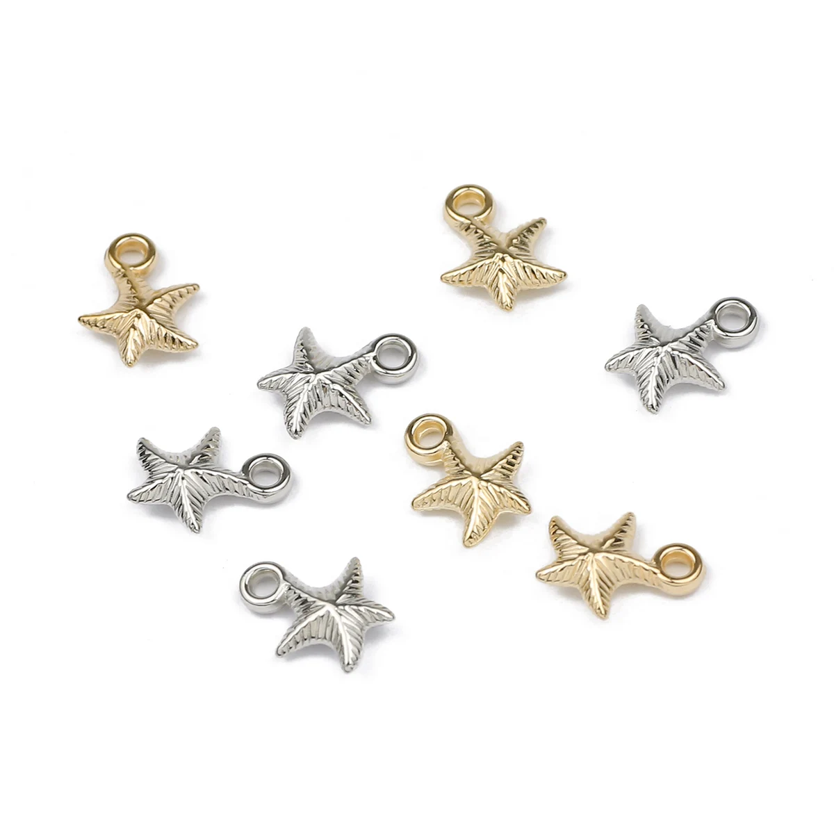 Collezione di 26 ciondoli a forma di stella marina color