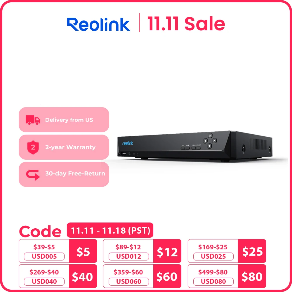 Reolink 8CH 4K Security Camera System 8MP IP Cameras Kit with Zoom 16-Channel 24/7 Reliable Video Recording 8-Channel PoE NVR security camera
