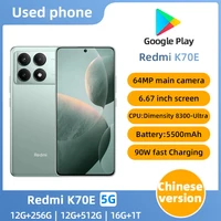 Xiaomi Redmi K70e 5g Android 6.67inch Dimensity 8300-Ultra Smartphone 1.5K 64MP 90W Charger 5500mAh HyperOS Original used phone 1