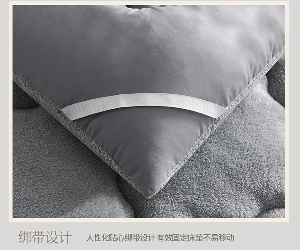 Mattress Topper Sleep Mattress Soft Mattress Filled With Feather Velvet Dormitory Thick Pad Twin Bed Home King Queen Bed Foldable Mattress Japanese Tatami Mat