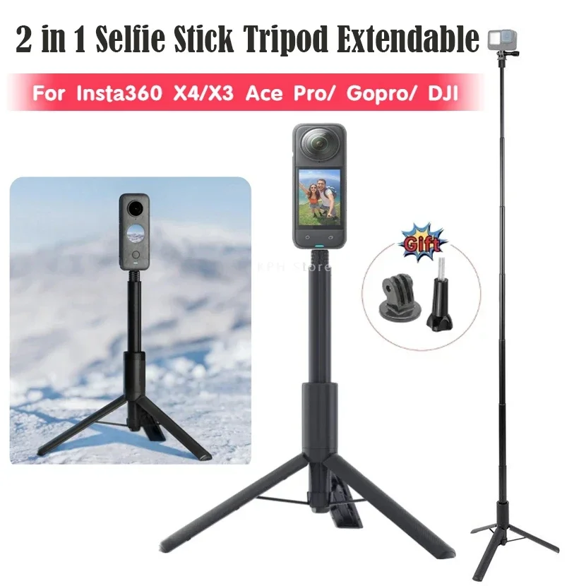 Trépied pour Insta360 X5 ACE Pro 2, perche à selfie de 53,3 cm, tige d