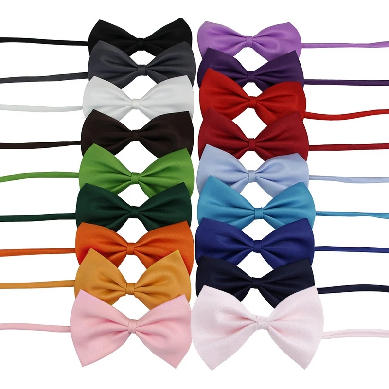 

Lot Children Girls Boys Toddlers Bowtie Pre Tied Wedding Bow Tie Plain Necktie