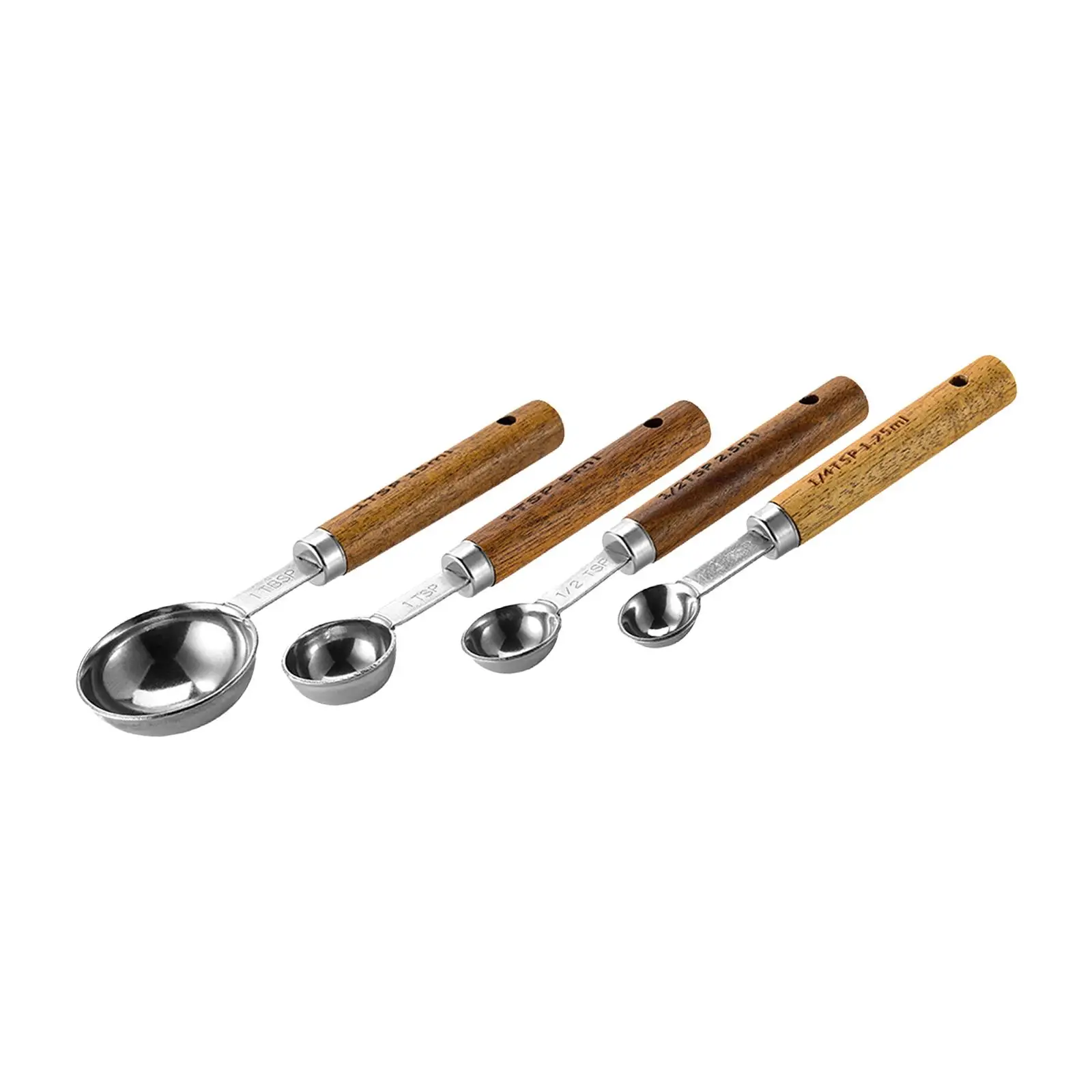 4 Pieces Measuring Spoon Set Stainless Steel Heavy Duty Anti Scalding Cooking Baking Tools Kitchenware Kitchen Measure Tools