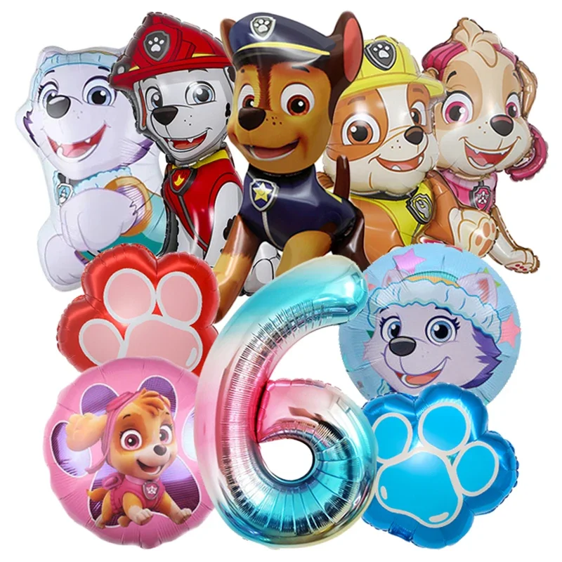 1 Satz Paw Patrol Cartoon Ryder Skye Chase Aluminiumfolienballon Kindergeburtstag Dekoration Partyzubehör Spielzeug Geschenk – Detail 8