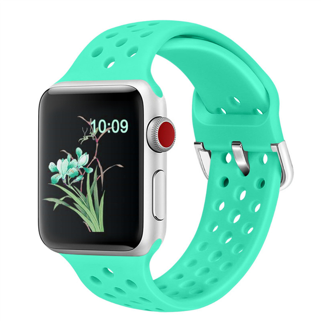 Strap Compatible with Apple watch 44mm 42mm 40mm 38mm Sports breathable replacement strap for iwatch 7 6 5 4 3 SE Band
