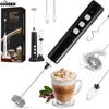 Electric Milk Frother Portable Handheld Foam Milk Blender USB Rechargeable Cream Coffee Whisk Mixer Wireless Egg Beater Machine 1