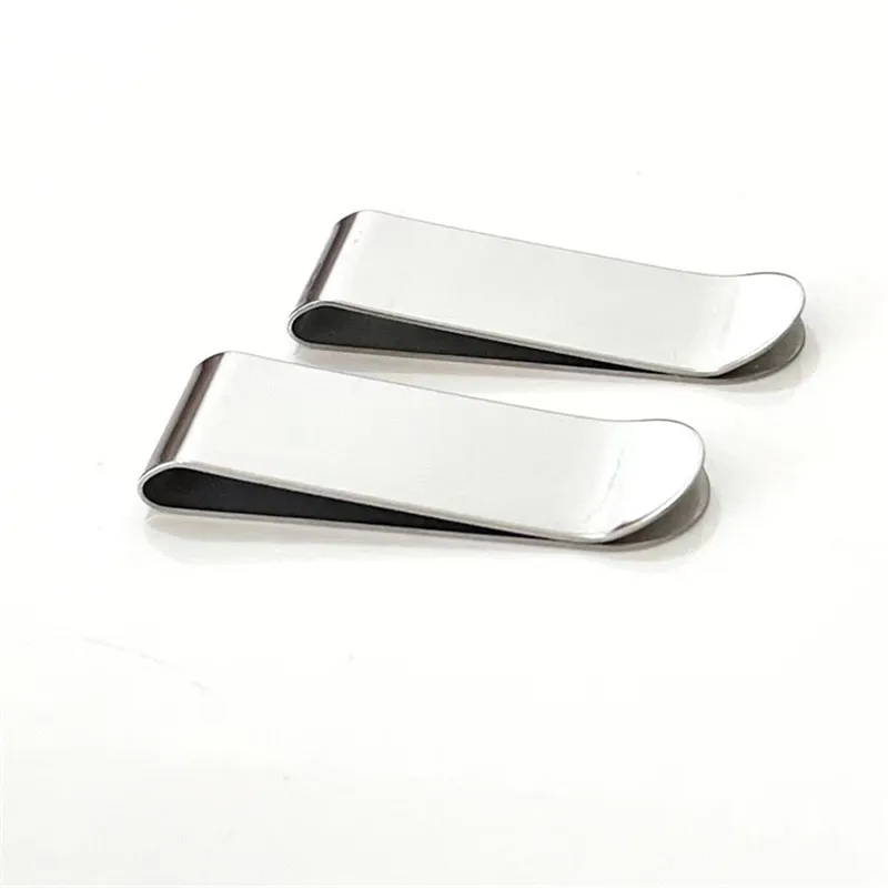 Metal Stainless Steel Money Clips Folder Stripe Print Silver Cash Clamp Holder Wallet Slim Card ID Money Clips Men Women