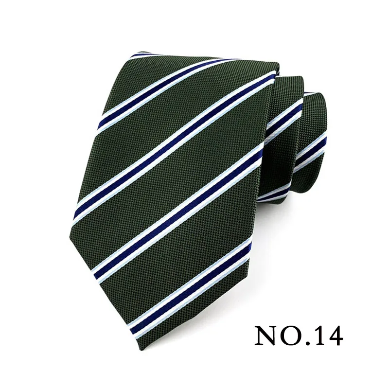 Mode 8CM Herren Krawatte Polka Dot Streifen Paisley Krawatten Für Mann Jacquard Woven Ascot Grüne Farbe Business Party zubehör – Detail 16