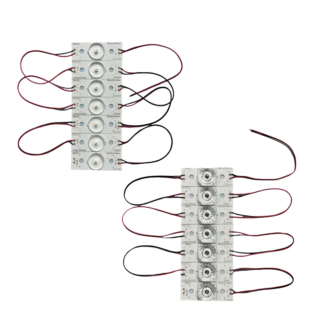 32-75인치 LED TV 백라이트용 3V/6V LED 7개입, LED TV 수리 및 개조 지원, 광학 렌즈 장착 SMD LED