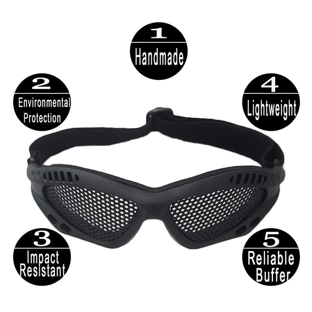 Tactical Airsoft Goggles Eyewear Metal Stencil/PC Lens Impact Resistance for Cycling Paintball Game Protection tactical goggles safety goggles shooting glasses polarized sports glasses polarized glasses polarized goggles uv protection glasses