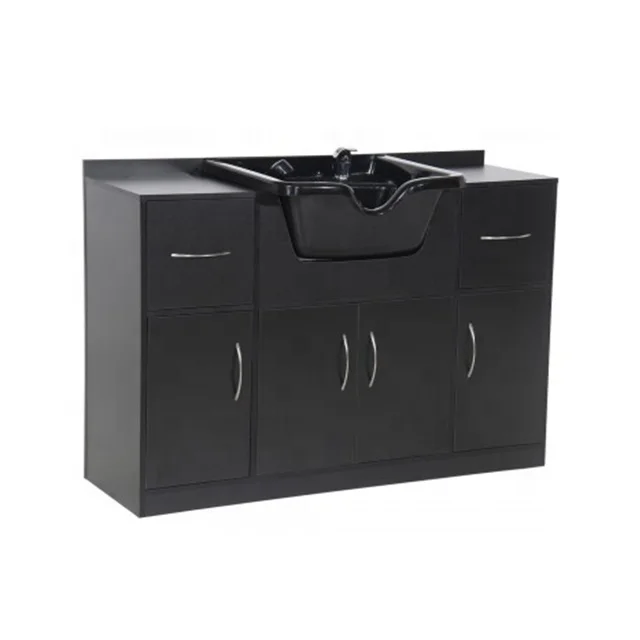 Wholesale Popular High Quality Beauty Hair Salon Furniture Washing Stations Barbershop Shampoo Hair Wash Cabinet tv cabinet high gloss grey 80x34x30 cm chipboard