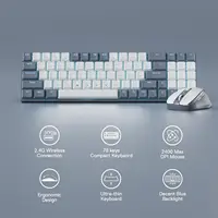 Redragon BS8772 Wireless Keyboard and Mouse Combo, 78 Keys 2.4Ghz Wireless Low-Profile Mechanical Keyboard w/ 2400 DPI Mouse - Image 3