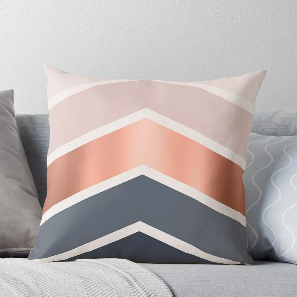 

Chevrons in blush, navy and copper Throw Pillow Christmas Pillowcase christmas ornaments 2024