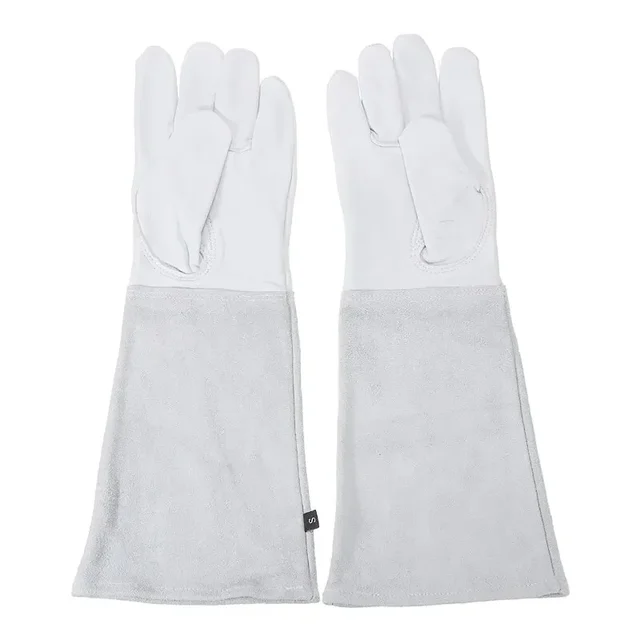 1 Pair Gardening Rose Pruning Gauntlet Heavy Duty Gloves Thorn Proof Long Sleeve Work Welding Garden Gloves 6
