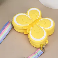 Lovely Bow Children's Silicone Shoulder Bags Cute Butterfly Shape Baby Girls Crossbody Bag Candy Color Kids Small Coin Purse 가방 3