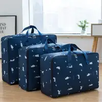 3pcs Oxford Cloth Quilt Storage Bag, Foldable Clothes Storage Bag, Household Zipper Organizer Bag 1