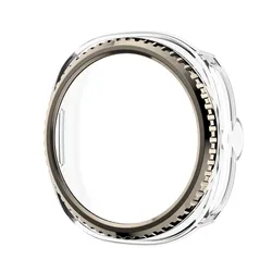 Bezel Ring Cover Case - Premium Protector Shell for Watch 8 classic 46mm (Titanium)