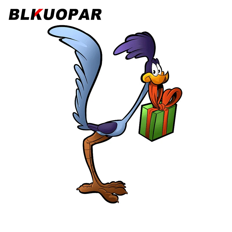

BLKUOPAR 13 см x 9,9 см для дорожной дорожки Wile E. Автомобильная наклейка «Койот», модная самодельная наклейка в стиле хип-хоп, аксессуары JDM, водонепроницаемые автомобильные наклейки