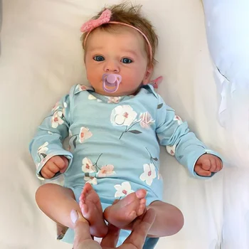 18Inch Already Finished Reborn Baby Doll Felicia Adorable Girl Lifelike Doll 3D Skin Tone Veins Doll Gift With Doll Accessories 1