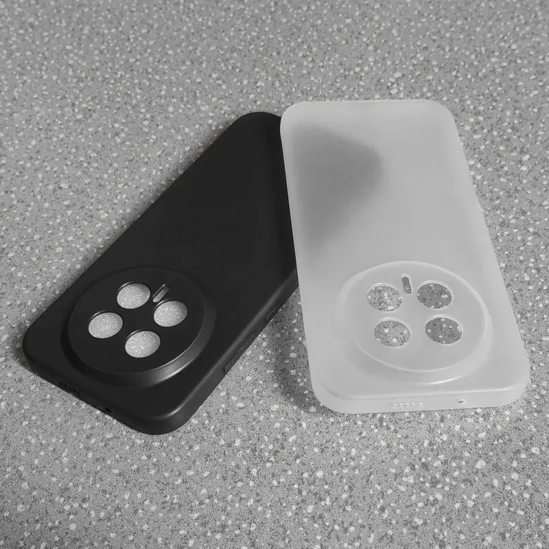 Matte Frosted Black Silicone Phone Case - Set of 2