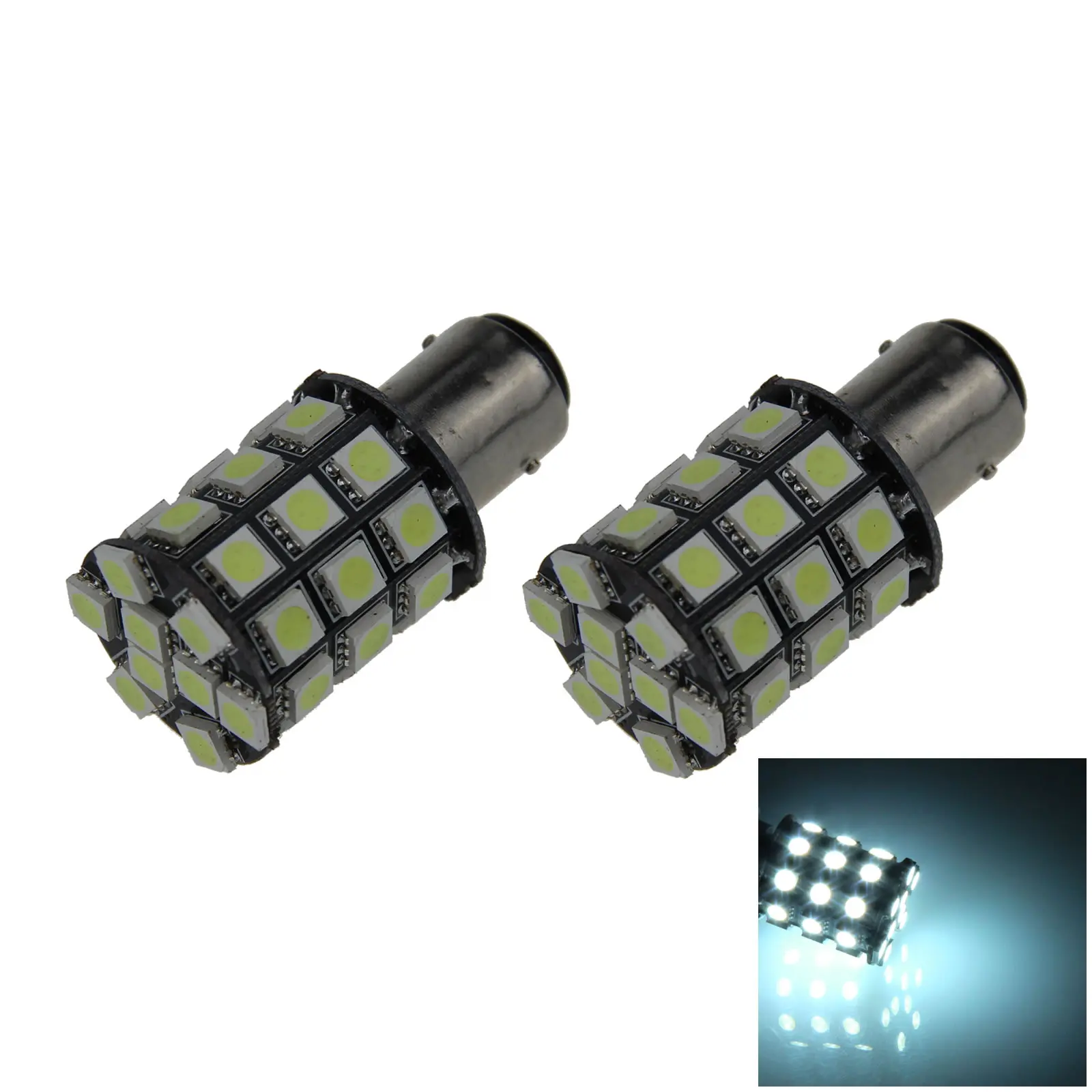 

2x Ice Blue RV 1157 лампа тормоза для кемпера 36 излучателей 5050 SMD светодиодный 2057 P21/5W
