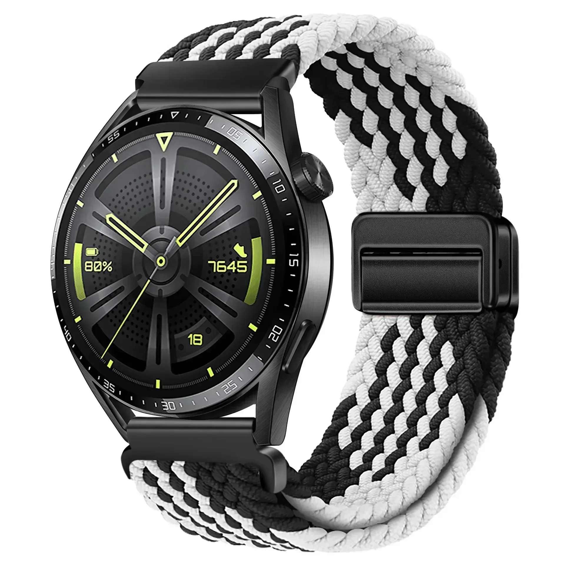 Magnetic Braided Solo Loop Sport Watchband - 22mm/20mm Wrist Bracelet