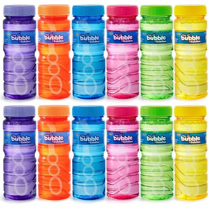 Sloosh Seifenblasenflaschen 12 Stück (4oz Lösung) Seifenblasenstab Großpackung Sommer-Outdoor-Spielzeug Geschenk für Kinder Partyzubehör – Detail 4