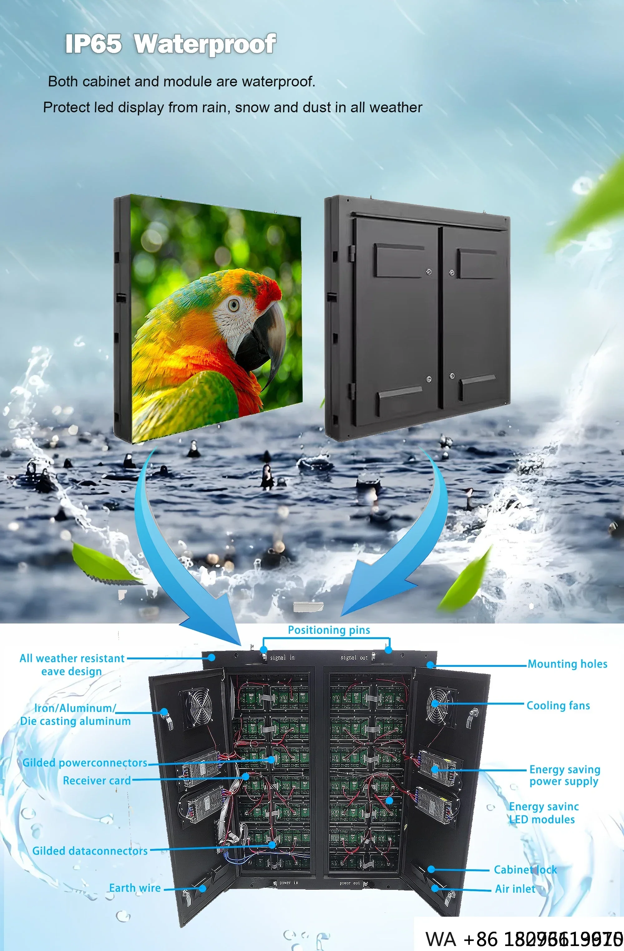 야외용 P4/P5/P6/P8 LED 스크린, 광고 행사용 이동식 생생한 풀컬러 디스플레이