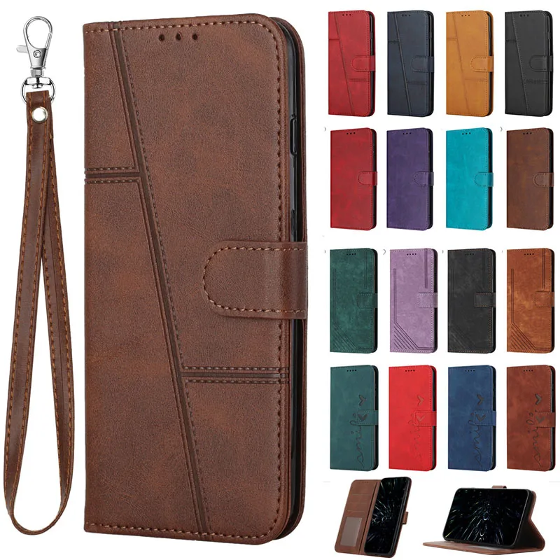 Leather Flip Wallet Book Cover | Protective Phone Case