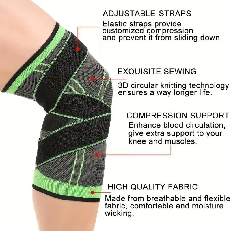 Breathable Knee Compression Sleeve for Pain Relief and Support in Sports & Fitness Activities