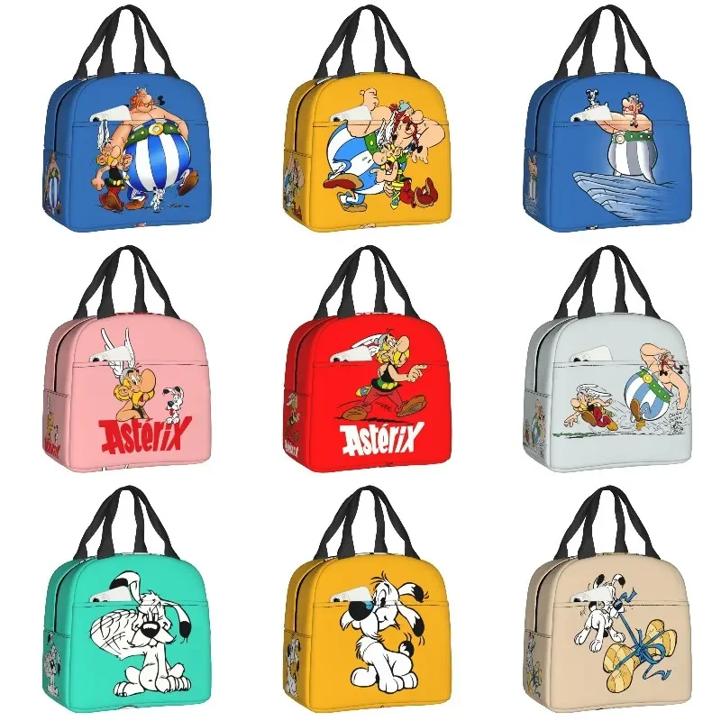 

Asterix And Obelix Idefix Insulated Lunch Bag for Women Portable Thermal Cooler Food Lunch Box Work School Travel Picnic Bags