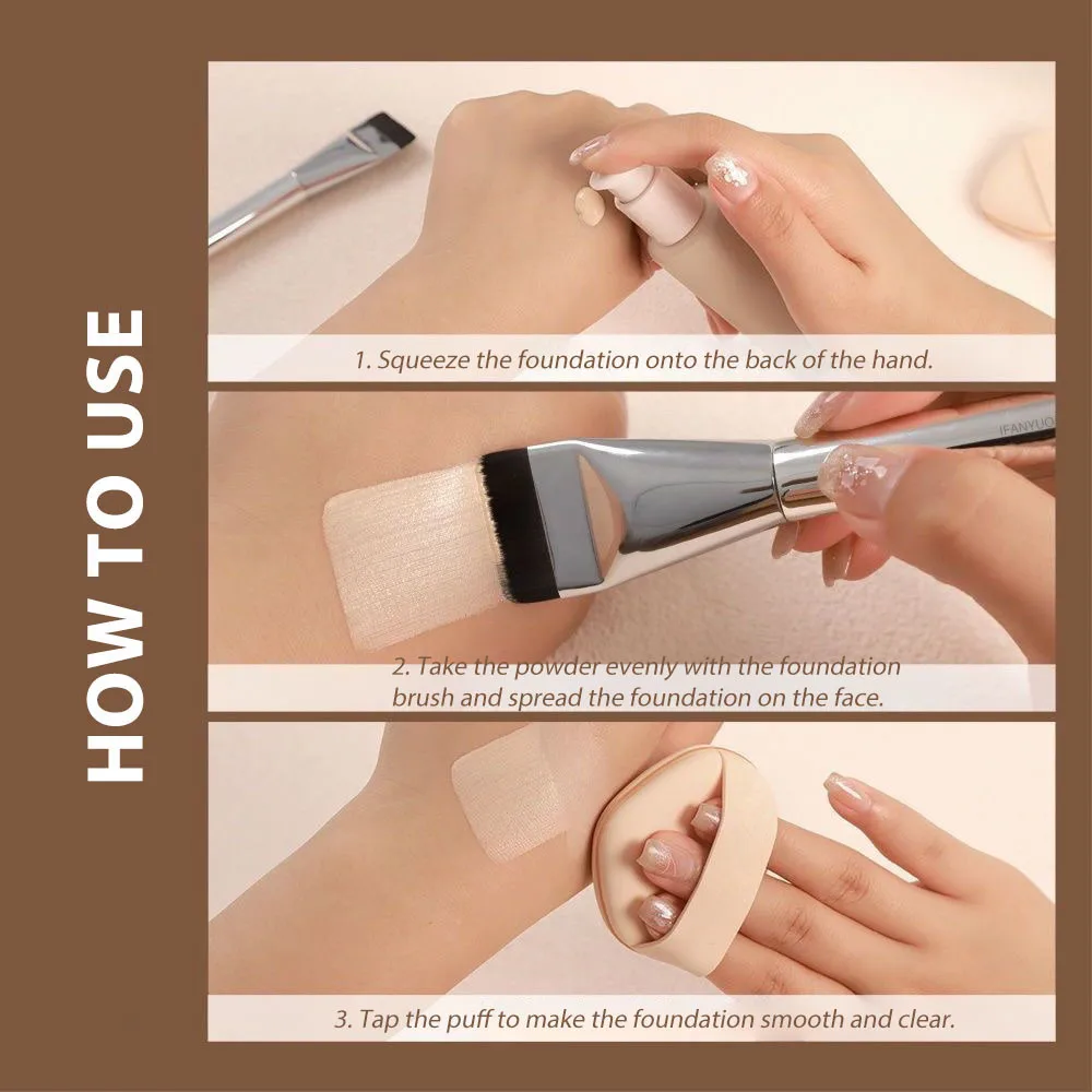 Makeup Brush Set Makeup Brush Foundation Brush Ultra Thin Short Flat Makeup Brushes Tool Lightweight Soft Face Contour Brush Blending Foundation Cream