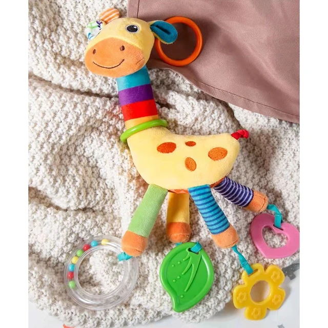 Baby Toys for 0-3 Years Old Hanging Crinkle Squeaky Toy Sensory Learning Toy Infant Newborn Stroller Car Seat Crib Toys D5QA 2