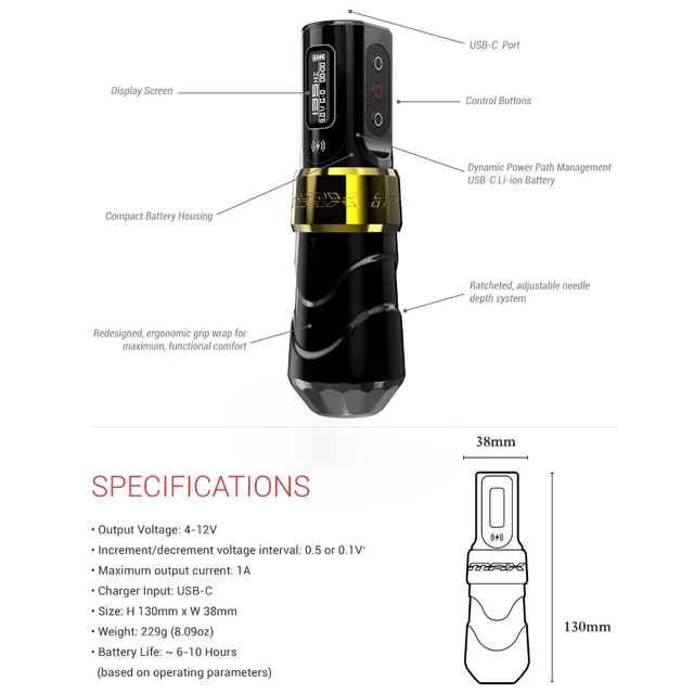 プロの刺青機,ボディタッチャー,1ユニット - AliExpress