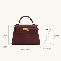 JW PEI Women's Handbag Elise Designer Fashion 2025 New Burgundy Handbag Large Square Crossbody Bag High-end Women's Bag 6