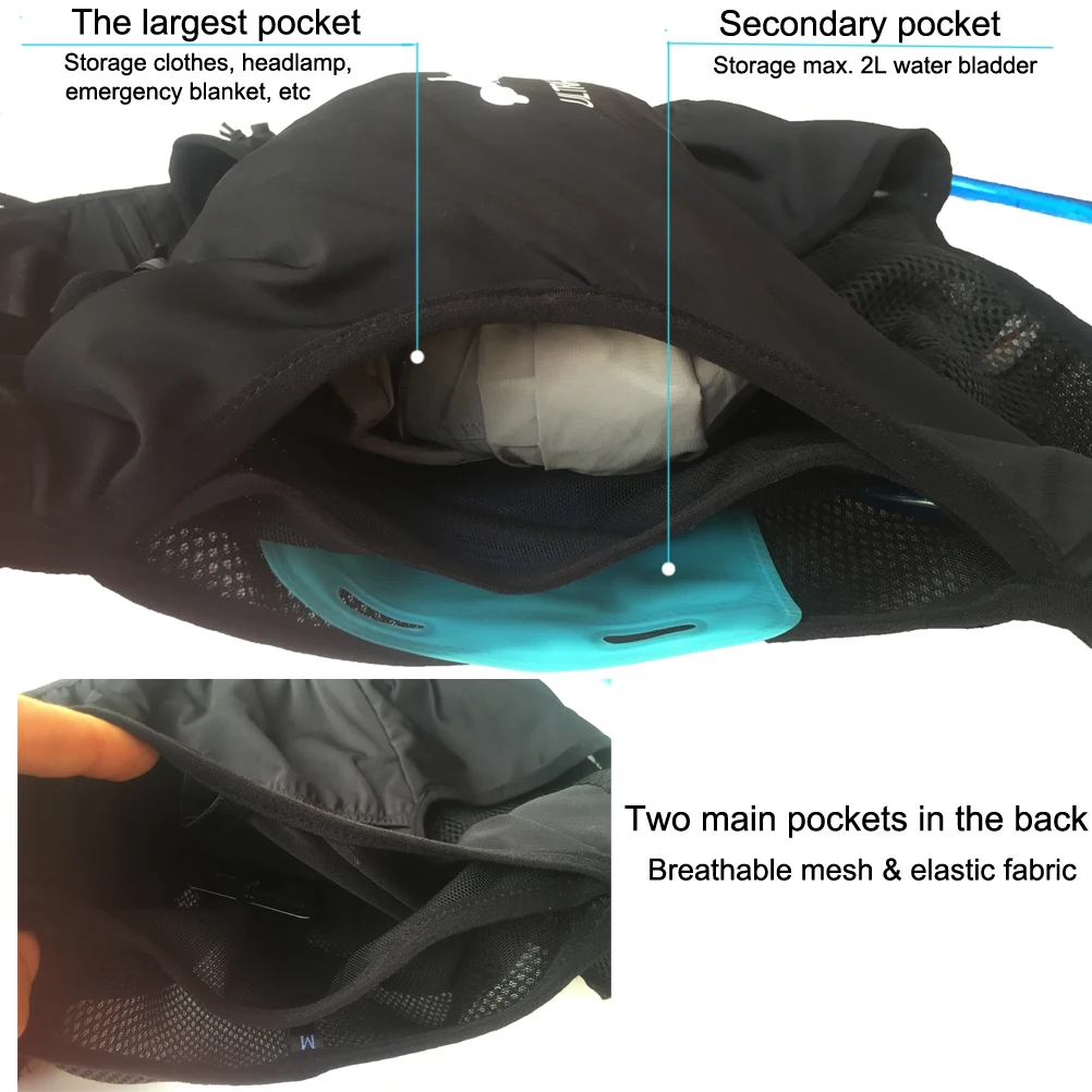 ULTRA-TRIハイドローンランニングバックパックトレイルランパック軽量