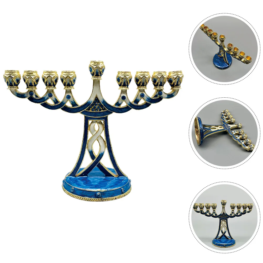Elegant Metal Hanukkah Menorah 6