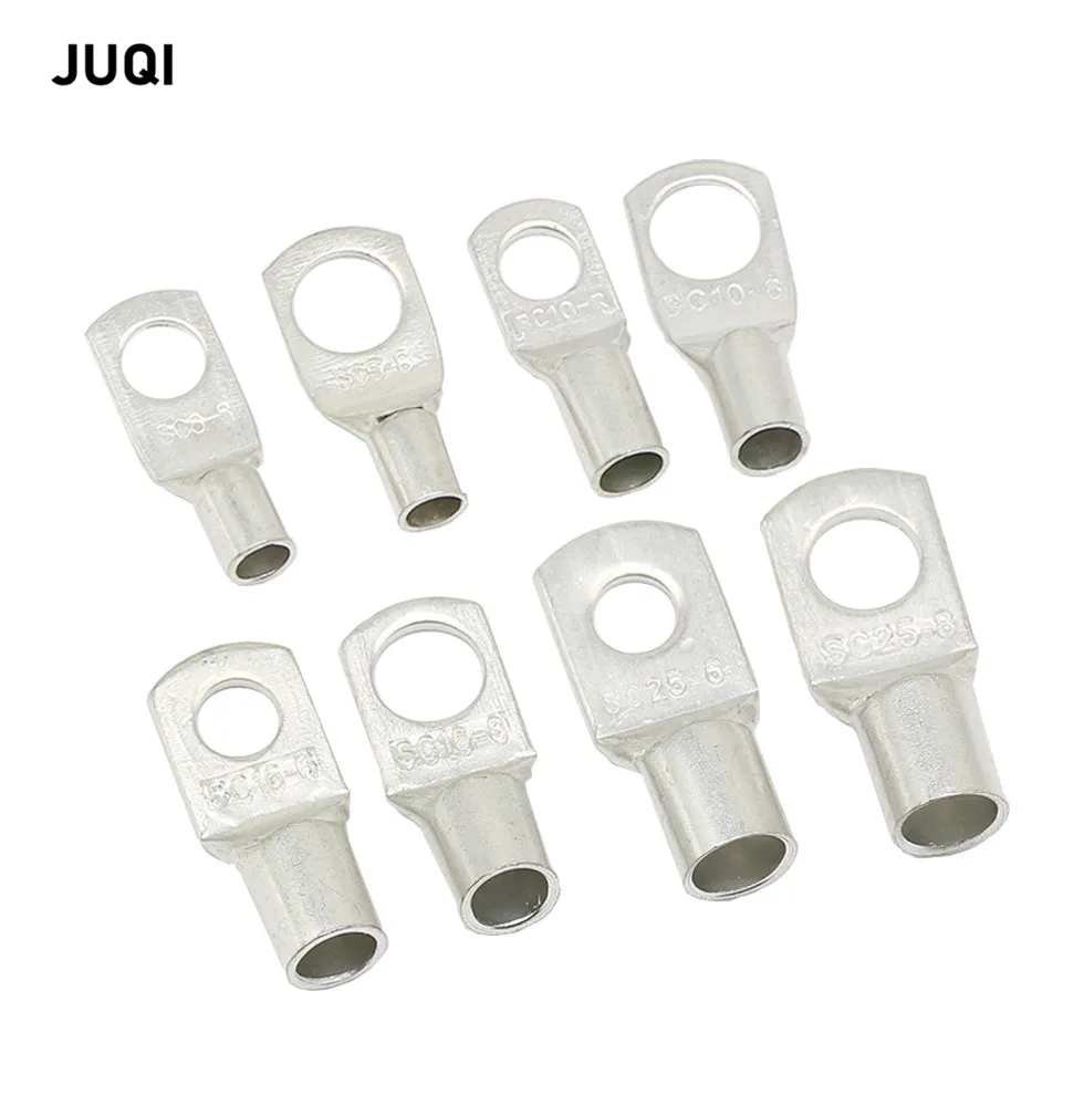 

10/30/50 PCS 4-25mm Assortment Tinned Copper Lugs Ring Crimp Terminals Battery Wire Welding Cable Connectors Kit