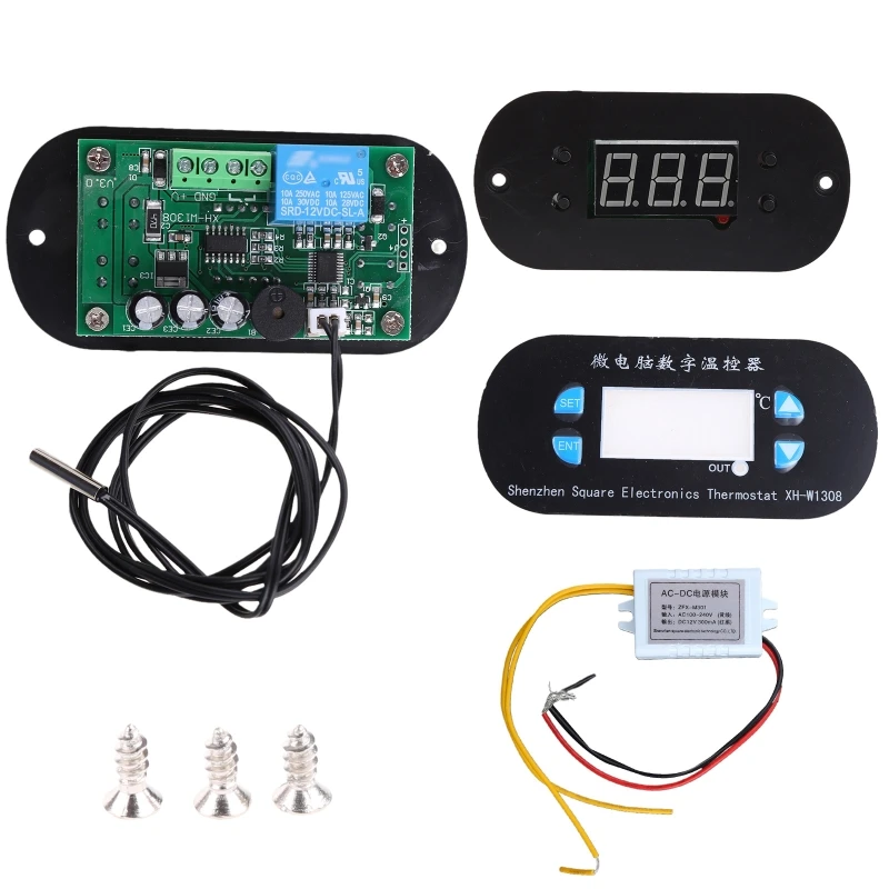 

110V-220V Digital Thermostat Temperature Alarm Controller W1308 85WC
