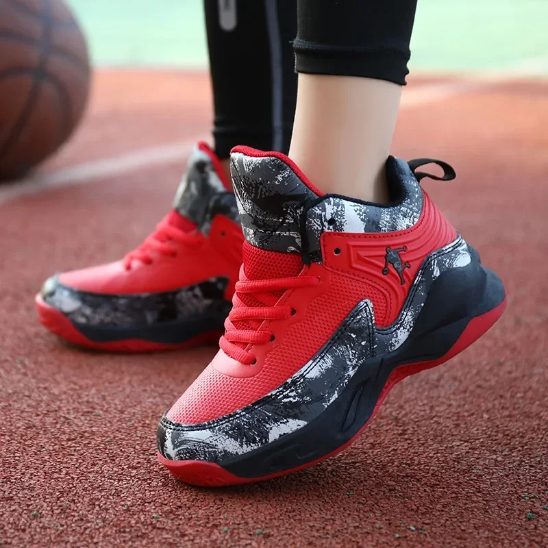 Durable Boys' Non-Slip Basketball Sneakers - Thick Sole Sports Footwear