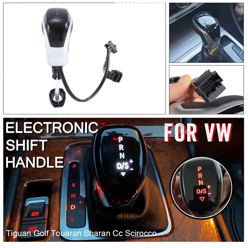 

Красная быстрая головка переключения передач для Volkswagen CC Jetta Golf MK6 MK7 Tiguan Passat Sagitar, электронные аксессуары