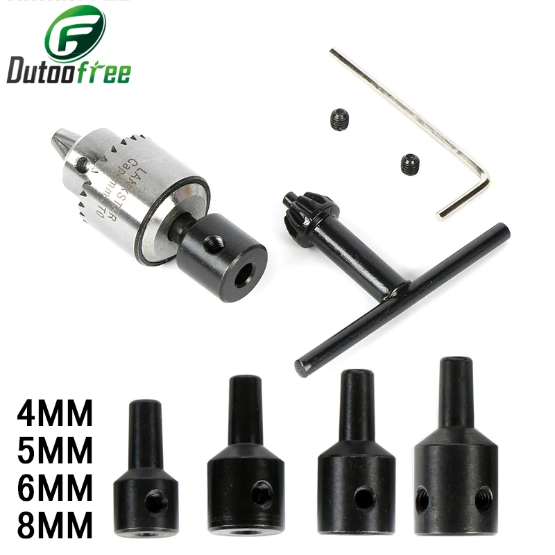 Mini Drill Press Applicable To Motor Shaft Connecting Rod 4/5/6/8 mm+Hot Electric Drill Grinding Mini Drill Chuck Key Keyless Dr applicable to jiubaotian 488 588 i ig 688 harvester intermediate shaft of gearbox gear 16 35 double gear