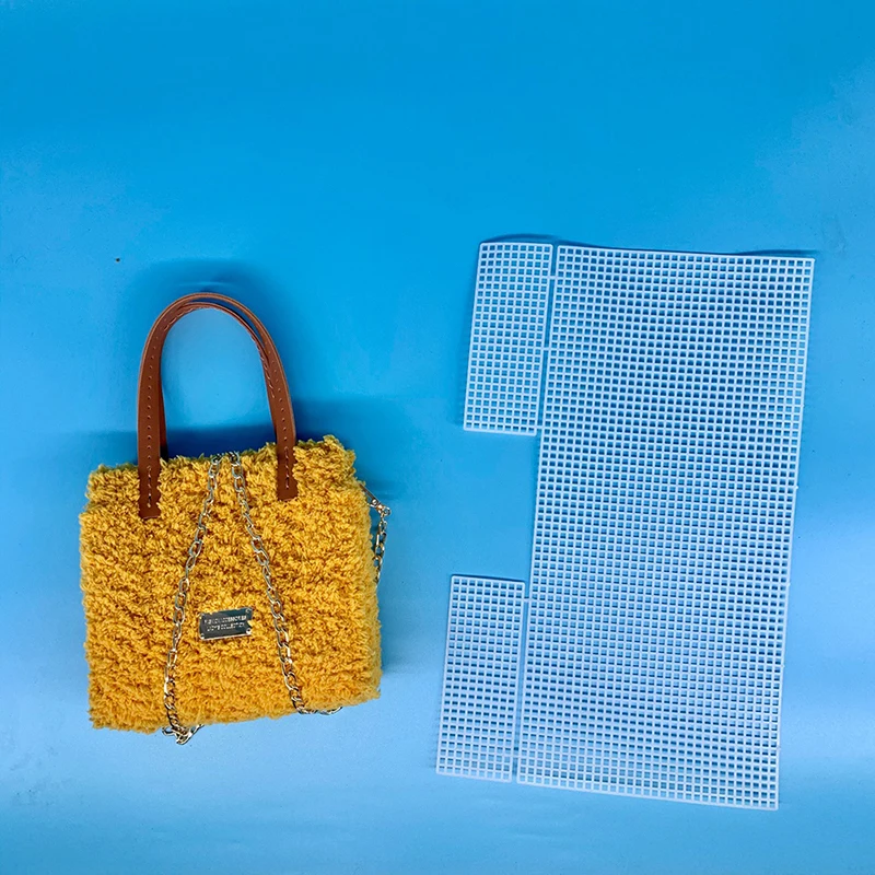 뜨게 직조 플라스틱 메쉬 시트 DIY 바느질 직조 가방 액세서리, 지갑 만들기 용품, 크로셰 프로젝트