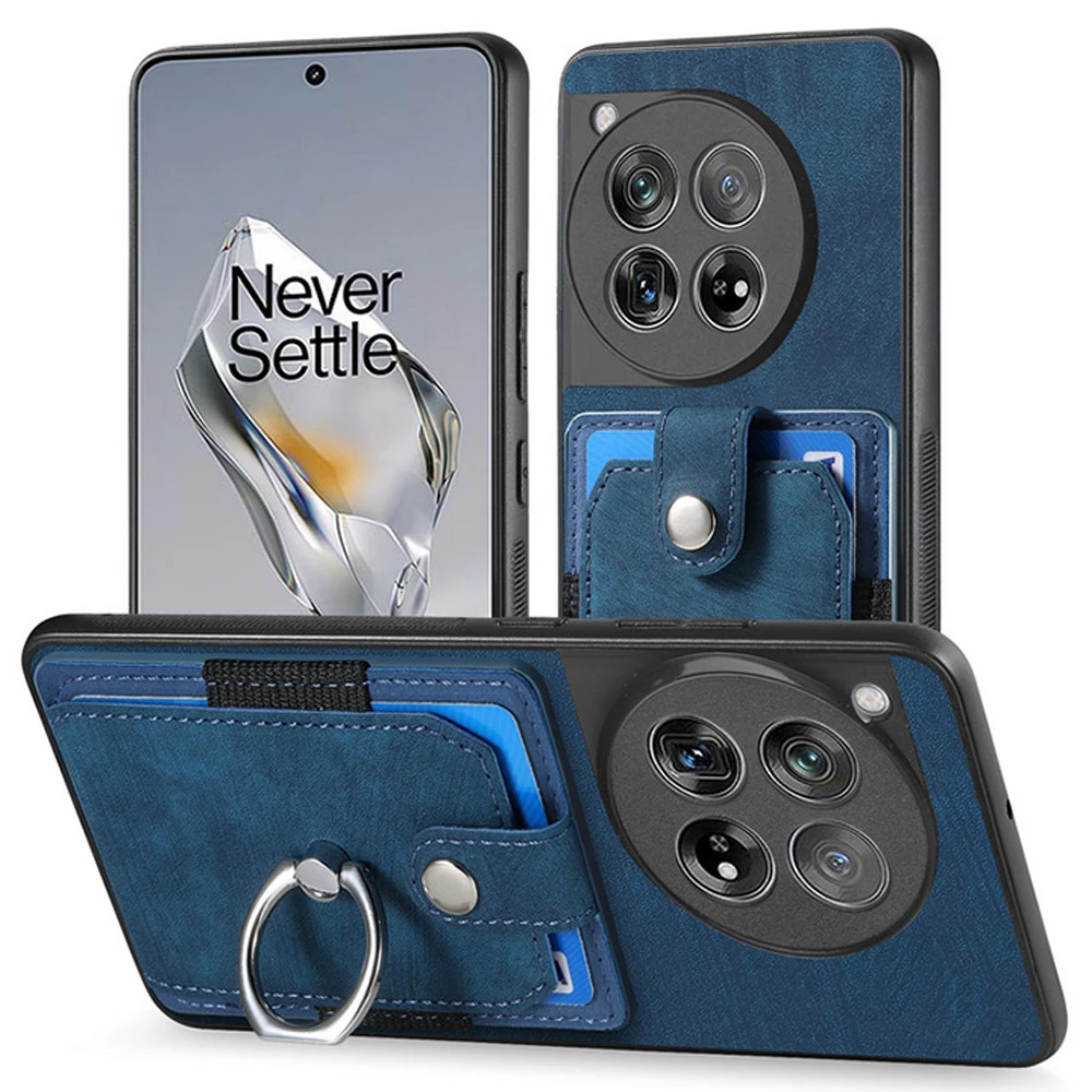 Luxury Magnetic Back Cover with Leather Card Holder