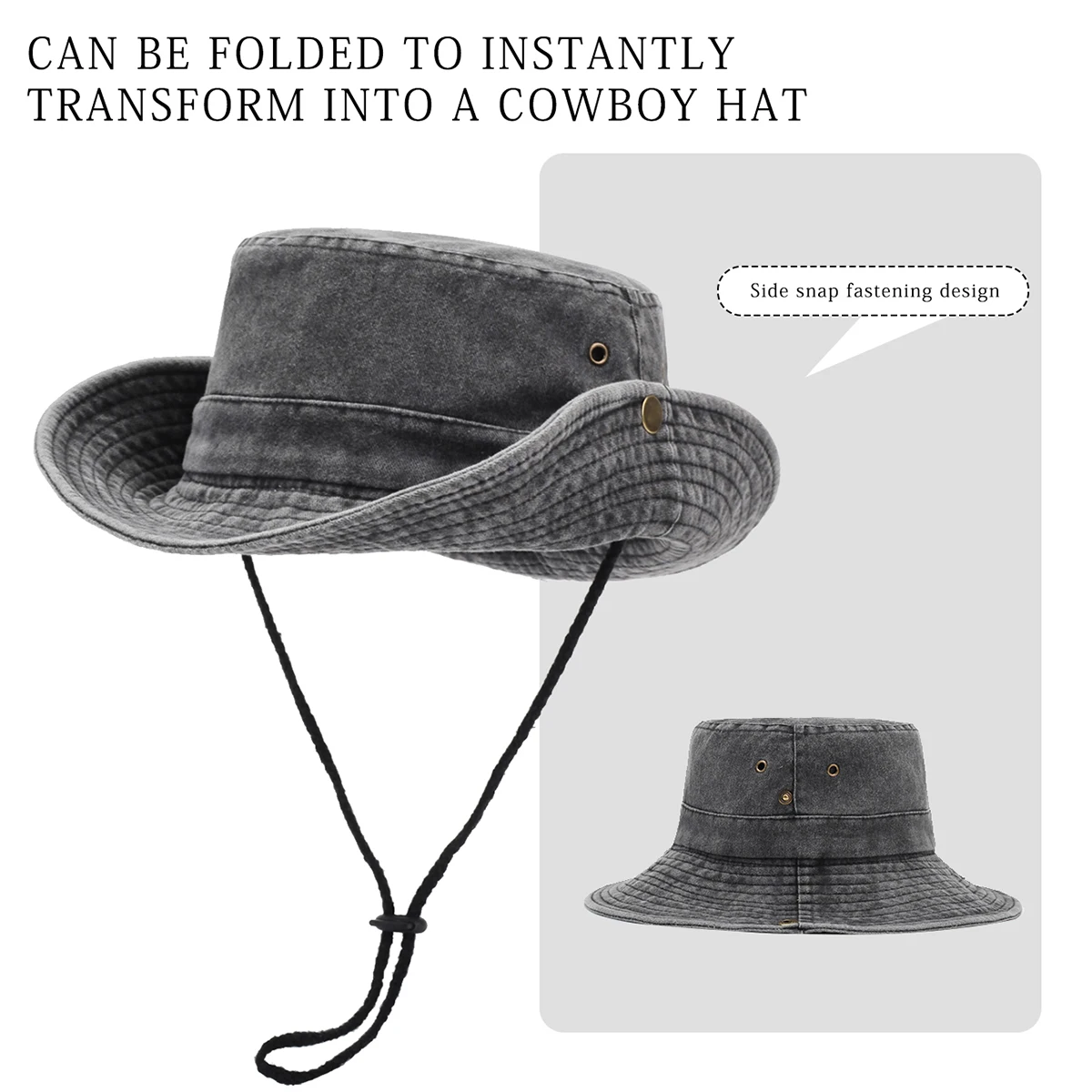 Western Cowboy Retro Outdoor Sun Hat for Women, Uv Protection, Hiking and Climbing Hat, Men's Fisherman Sun Hat, Vintage Fishing Hat