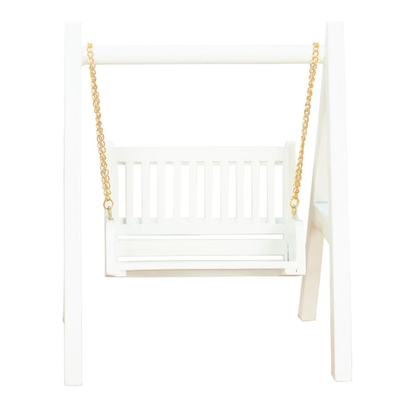 

Масштаб 1/12, миниатюрный деревянный кукольный домик, качели для сада, кукольный домик, Декор, ремесло, Детские ролевые игрушки