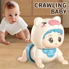 Baby Crawling Guide Toys Training Party Up Crawling Baby Electric Learning To Climb Music  Early Education Doll 2