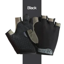 Enhanced Performance Anti - Slip Fingerless Workout Gloves (Black - L)