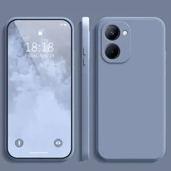 Ultra Thin Matte Silicone Phone Case - Solid Color, Soft TPU Cover for Vivo Y03 (Gray)