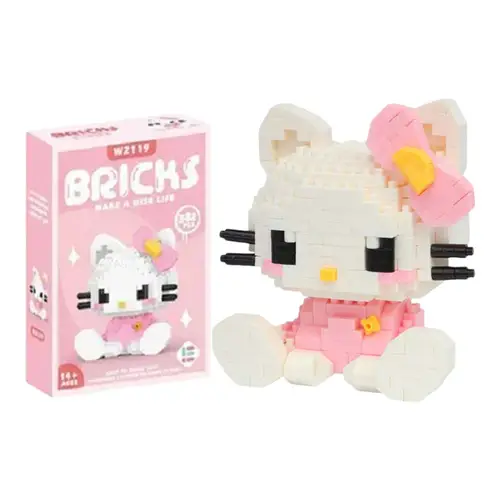 99 style SANRIO Hello Kitty Building Blocks Cartoon Figures Kuromi Bricks My Melody Children's Assembly Toys Cinnamoroll Gift - Image 70